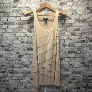 EUC New York & Company Ruffle Midi Dress Size M